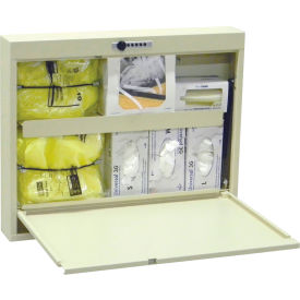 Omnimed Inc. 291509-BG Omnimed® Isolation Wall Desk with Combo Lock and Self Closing Door, Beige image.