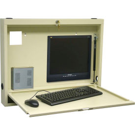 Omnimed® Compact Informatics Wall Desk, Key Lock, Beige Omnimed® Compact Informatics Wall Desk, Key Lock, Beige