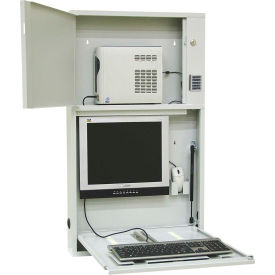 Omnimed Inc. 291557-LG Omnimed® Informatics Work Center, Programmable Electronic Lock, Light Gray image.