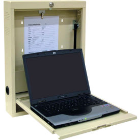 Omnimed Inc. 291559-BG Omnimed® Laptop Wall Desk, Key Lock, Beige image.