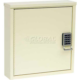 Omnimed Inc. 291600-BG Omnimed® Patient E-Lock Security Wall Cabinet, 1 Adj. Shelf, 16"W x 4"D x 16-3/4"H, Beige image.