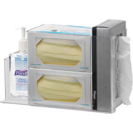 Omnimed Inc. 304005 Omnimed® Infection Prevention Station, Wall Mountable, 14"W x 9"D x 9"H, Clear image.