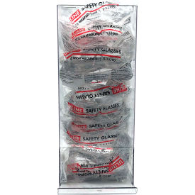 PETG Safety Glasses Dispenser, 6-3/4"W x 3-3/4"D x 16"H, Clear view 2