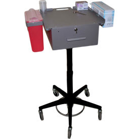 Omnimed 350340T Phlebotomy Cart with Non-Locking Thumb Latch