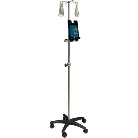 Omnimed Mobile Tablet IV Cart with 4 Rams Hooks, 22