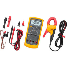 Fluke® True-RMS Industrial Digital Multimeter & AC Current Clamp Industrial Service Combo Kit 