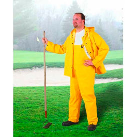 Dunlop Industrial & Protective Footwear  76522MD00 Onguard Sitex Yellow 2 Piece Suit W/Elastic Waist Pants, PVC, M image.