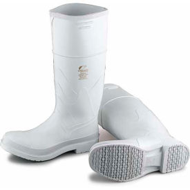 Dunlop Industrial & Protective Footwear  810110600 Dunlop Mens Boot, 14" White Plain Toe W/Safety Lock, PVC, Size 6 image.