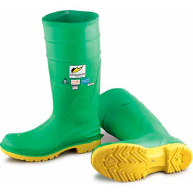 Dunlop Industrial & Protective Footwear  870120600 Onguard Mens Boot, 16" Hazmax Ez-Fit Green/Yellow, Steel Toe/Mid-sole, PVC, Size 6 image.