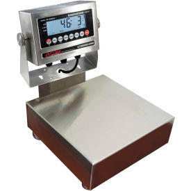 Optima Scale Mfg Inc. OP-915SS-1214-100LCD Optima 915 Series NTEP Stainless Steel Bench Digital Scale w/ LCD Display 100lb x 0.02lb 14" x 12" image.