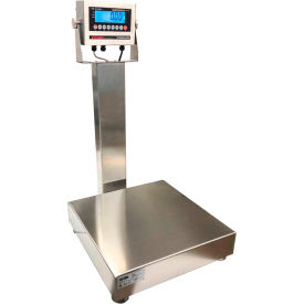 Optima Scale Mfg Inc. OP-915SS-1616-300LED Optima 915 Series NTEP Stainless Steel Bench Digital Scale w/ LED Display 300lb x 0.05lb 16" x 16" image.