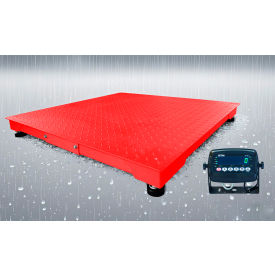 Optima Heavy Duty All-Weather Floor Scale 5000 lb x 1 lb 48" x 48" Platform 