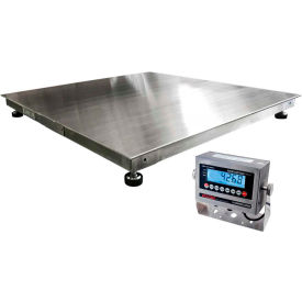 Optima Scale Mfg Inc. OP-916SS-4x4-5LCD Optima 916 Series NTEP Stainless Steel Heavy Duty Pallet Scale W/LCD Indicator, 4x4, 5,000lb x 1lb image.