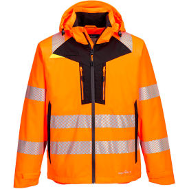 Hi-Vis 4-Way Stretch Shell Rain Jacket, ANSI Class 3, M, Orange view 2