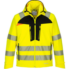 Hi-Vis 4-Way Stretch Softshell Jacket, ANSI Type R Class 3, 3XL, Yellow/Black view 2