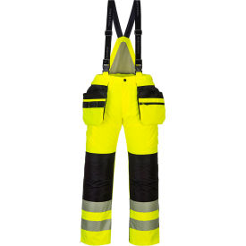 Hi-Vis Premium Insulated Winter Bib, 4XL, Yellow/Black view 2