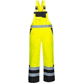 Hi-Vis Contrast Winter Bib Overall, 5XL, Yellow/Black view 2