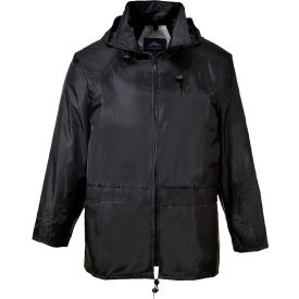 Classic Rain Jacket with Hood, L, Black view 2