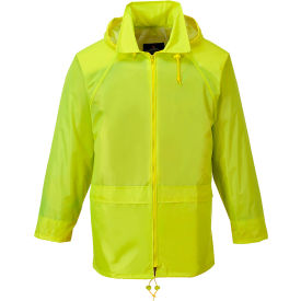 Classic Rain Jacket with Hood, L, Yellow view 2