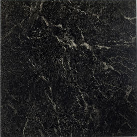 ACHIM IMPORTING COMPANY INC STT1M40920 Achim Sterling Self Adhesive Vinyl Floor Tile 12" x 12", Black with White Vein Marble, 20 Pack image.