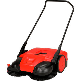 Bissell Commercial BG677 Bissell 31" Battery Powered Triple Brush Push Power Sweeper, 13.2 Gallon Capacity - BG677 image.