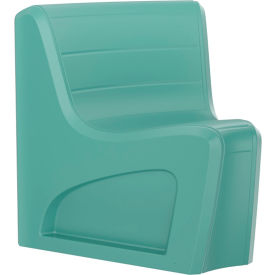 Cortech® USA Sync Armless Modular Wedge Chair 31"W x 32"D Aqua 