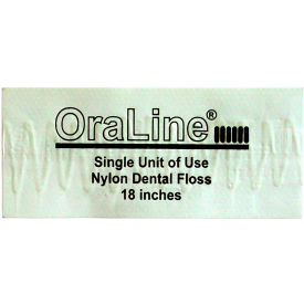 CORTECH USA 30001 Oraline Mint Flavor 18"L Packette Dental Floss, 1000/Qty image.