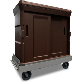 Cortech USA Chuckwagon® Max Food Delivery Cart w/Locking Hasp Doors 64" x 33" x 64" Brown 