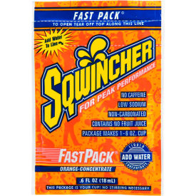 Sqwincher 015304-OR Sqwincher Fast Pack Liquid Concentrate - Orange, 0.6 oz., 200/Carton image.