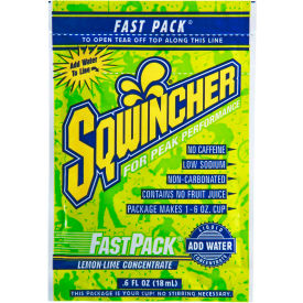Sqwincher 015308-LL Sqwincher Fast Pack Liquid Concentrate - Lemon-Lime, 0.6 oz., 200/Carton image.