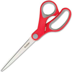 3M 1428 Scotch™ Multi-Purpose Scissors, 8" Length, Straight, Gray/Red, 1 Each image.
