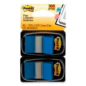 Post-it® Flags 1"" Wide Blue 50 Flags/Dispenser 2 Dispensers/Pack