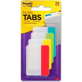 3M 686ALYR Post-it® Durable Tabs, 2" Solid, Primary Colors, 24 Tabs/Pack image.