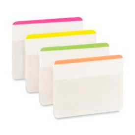 3M 686F1BB Post-it® Durable Tabs, 2" Lined, Bright Colors, 24 Tabs/Pack image.