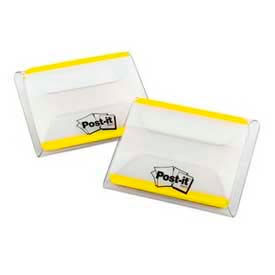 3M 686F50YW Post-it® Durable Tabs, 2" Solid, Yellow, 25 Tabs/Dispenser, 2 Dispensers/Pack image.