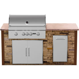 RTA OUTDOOR LIVING LLC RTAC-G6T-C-LP-SB RTA Outdoor Living 6 Grill Island w/ 36" C-Series LP Grill, Stacked Stone Terra image.