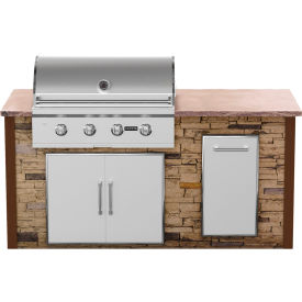 RTA OUTDOOR LIVING LLC RTAC-G6T-S-LP-SB RTA Outdoor Living 6 Grill Island w/ 36" S-Series LP Grill, Stacked Stone Terra image.