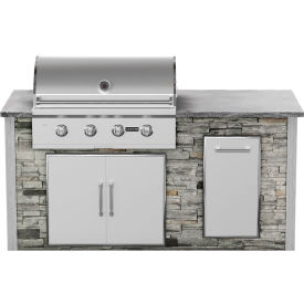 RTA OUTDOOR LIVING LLC RTAC-G6T-S-LP-SG RTA Outdoor Living 6 Grill Island w/ 36" S-Series LP Grill, Stacked Stone Graphite image.