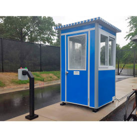 GUARDIAN BOOTH LLC 4X4EM Guardian Booth; 4x4 Guard Booth, Blue - Economy Model, Pre-Assembled image.
