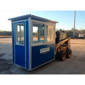 GUARDIAN BOOTH LLC 4X6EM Guardian Booth; 4x6 Guard Booth - Blue - Economy Model, Pre-Assembled image.