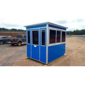 GUARDIAN BOOTH LLC 6X6EM Guardian Booth; 6x6 Guard Booth, Blue - Economy Model, Pre-Assembled image.