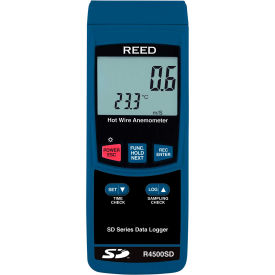 GLOBAL TEST SUPPLY LLC R4500SD Reed Instruments Data Logging Thermo-Anemometer with Hot Wire image.