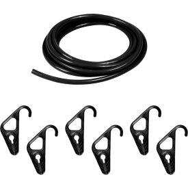 OUR REMEDY LLC BBR1014BK The Better Bungee™ BBR1014BK Bungee Kit - 10 ft. x 1/4" Cords & 6 Adjustable Hooks - Black image.
