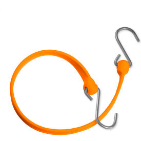 OUR REMEDY LLC BBS18GO The Better Bungee™ BBS18GO 18" Bungee Strap with Galvanized Triangle S Hook - Orange image.