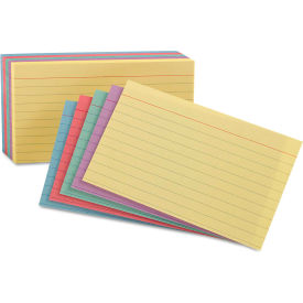Esselte Pendaflex Corp. 34610 Oxford® Rule Index Cards 34610, 4" x 6", Assorted, 100/Pack image.