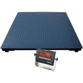 Optima OP-916 Heavy Duty Floor Scale with LED Indicator 5 x 8 10000 lb x 2 lb Blue 