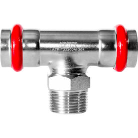 AIRTITE Press Pipe Male Threaded Tee 28 mm  R 1/2" Side Connection