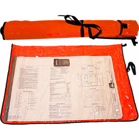 Outpak Washout Blueprint Plan Bag, Orange, 10 Bags/Box - Pkg Qty 10