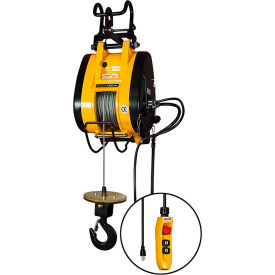 Oz Lifting Products OBH1000 OZ Lifting 1/2 Ton, Electric Wire Rope Hoist, 90 Lift, 37 FPM, 115V image.