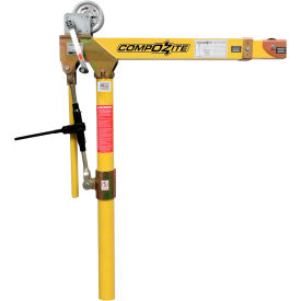 OZ Lifting Products 1200lb. Composite Davit Crane with 2500 lb. Carbon Steel Brake Winch 